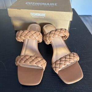 Cushionaire onyx braided heel sandal W 7.5
